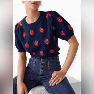 & Other Stories Short Puff Sleeve Sweater